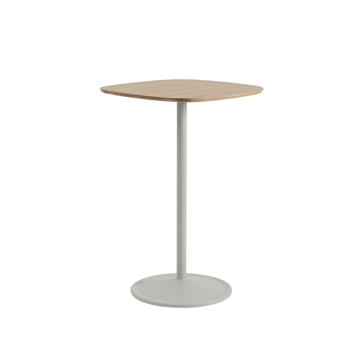 Soft Café Table - Square - Muuto Table + Task - Solid Oak/Grey - Tall - HORNE
