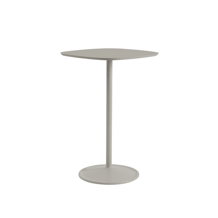Soft Café Table - Square - Muuto Table + Task - Grey Linoleum/Grey - Tall - HORNE