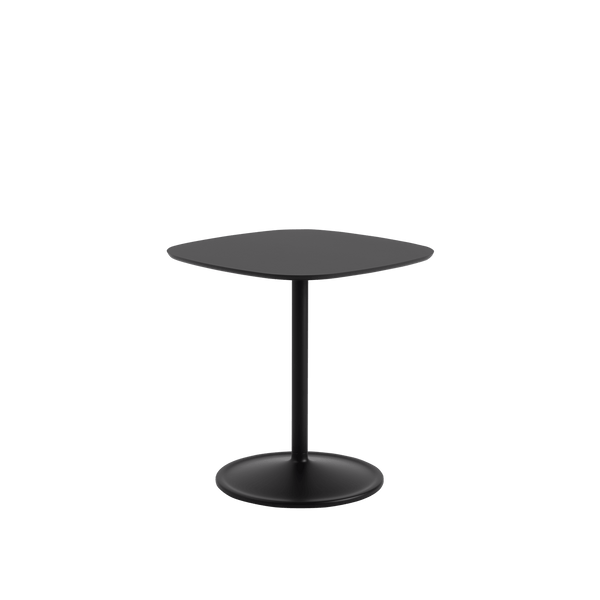 Soft Café Table - Square - Muuto Table + Task - Black Nanolaminate/Black - Low - HORNE