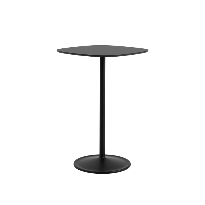 Soft Café Table - Square - Muuto Table + Task - Black Nanolaminate/Black - Tall - HORNE