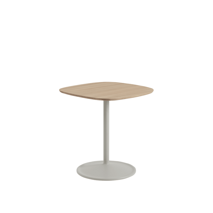 Soft Café Table - Square - Muuto Table + Task - Solid Oak/Grey - Low - HORNE