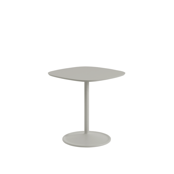 Soft Café Table - Square - Muuto Table + Task - Grey Linoleum/Grey - Low - HORNE