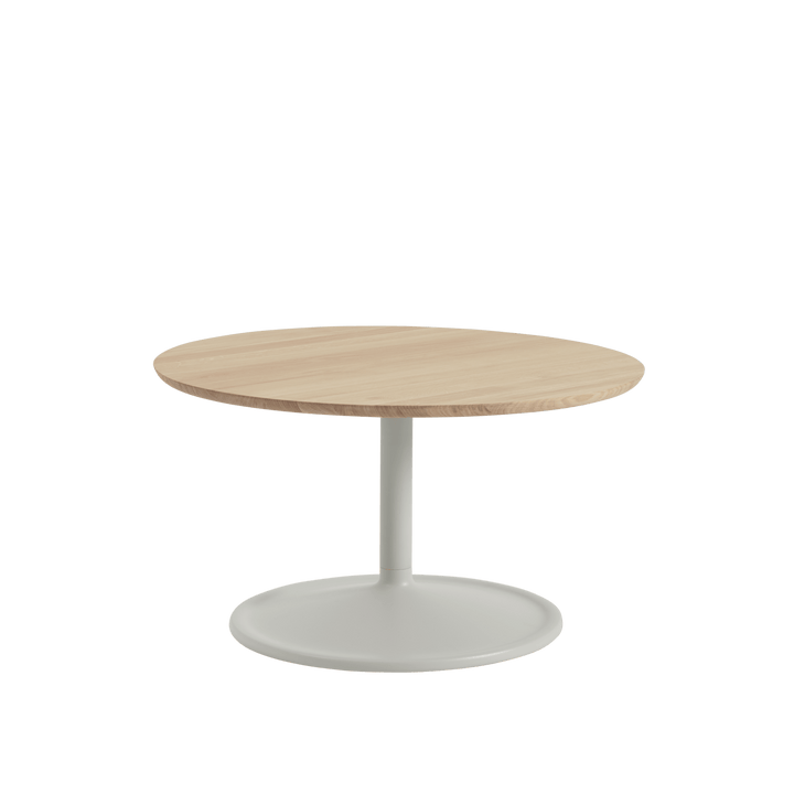Soft Coffee Table - Round - Muuto Table + Task - Small - Solid Oak/Grey - HORNE