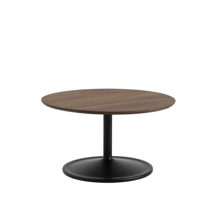 Soft Coffee Table - Round - Muuto Table + Task - Small - Dark Oiled Oak/Black - HORNE