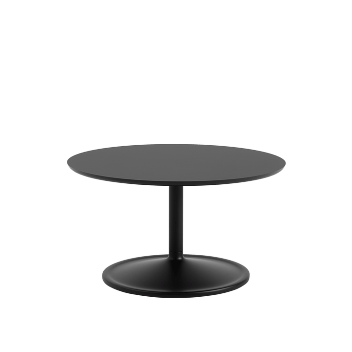 Soft Coffee Table - Round - Muuto Table + Task - Small - Black Nanolaminate/Black - HORNE