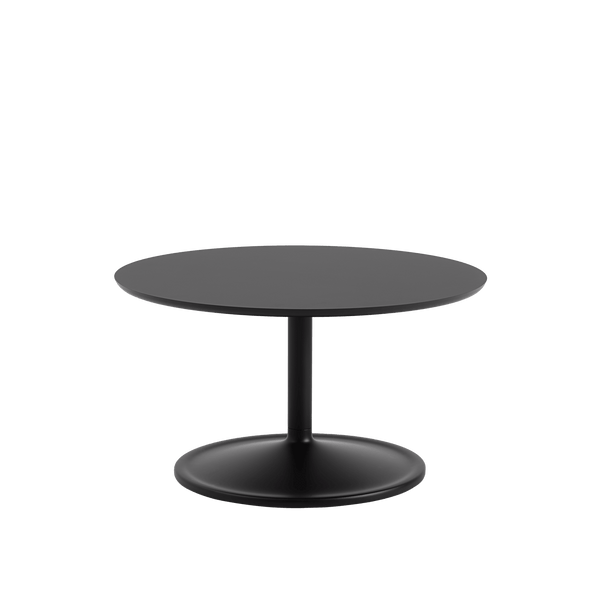 Soft Coffee Table - Round - Muuto Table + Task - Small - Black Nanolaminate/Black - HORNE