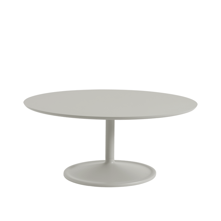 Soft Coffee Table - Round - Muuto Table + Task - Large - Grey Linoleum/Grey - HORNE