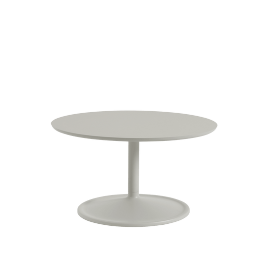 Soft Coffee Table - Round - Muuto Table + Task - Small - Grey Linoleum/Grey - HORNE