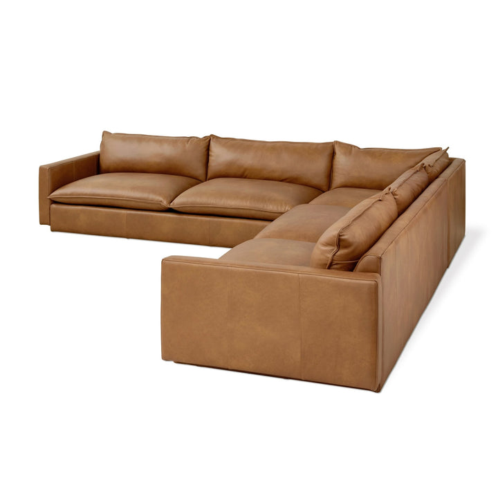Sola Bi - Sectional - Gus* Modern - Sofas - Raleigh Chestnut Leather - HORNE