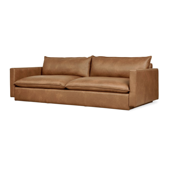 Sola Sofa - Gus* Modern - Sofas - Raleigh Chestnut Leather - HORNE