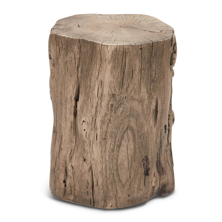 Solid Wood Stump - Urbia Stools + Benches + Ottomans - White Wash - HORNE