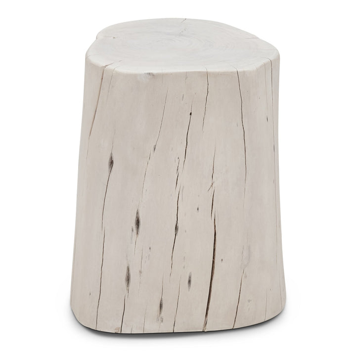 Solid Wood Stump - Urbia Stools + Benches + Ottomans - White Wash - HORNE
