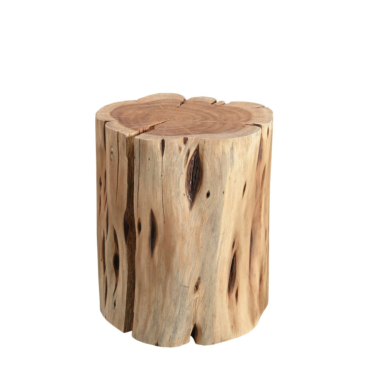Solid Wood Stump - Urbia Stools + Benches + Ottomans - White Wash - HORNE