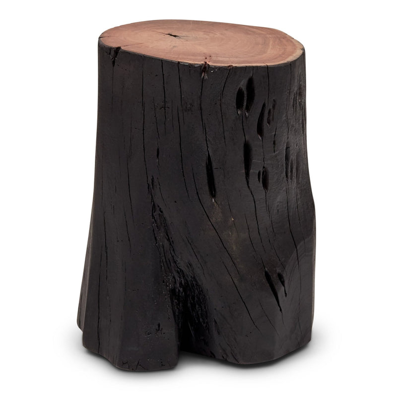 Solid Wood Stump - Urbia Stools + Benches + Ottomans - Ebonized - HORNE