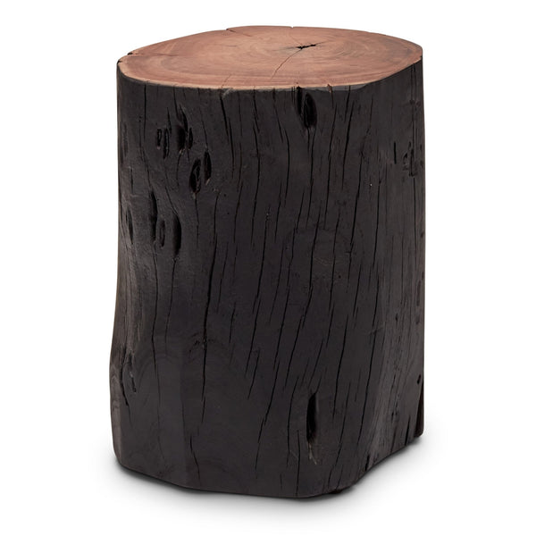 Solid Wood Stump - Urbia Stools + Benches + Ottomans - Ebonized - HORNE