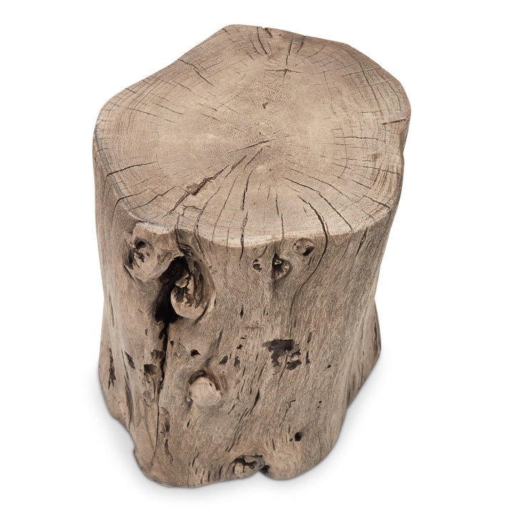 Solid Wood Stump - Urbia Stools + Benches + Ottomans - White Wash - HORNE