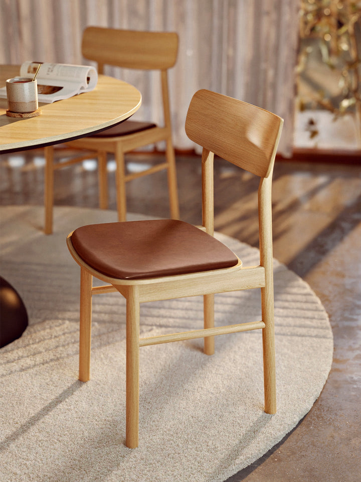 Soma dining chair - Cognac Leather - Woud