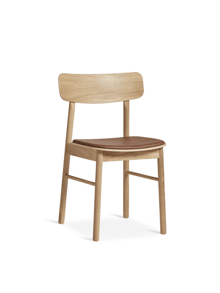 Soma Dining Chair - Woud Dining Chairs + Stools - Cognac Leather - HORNE