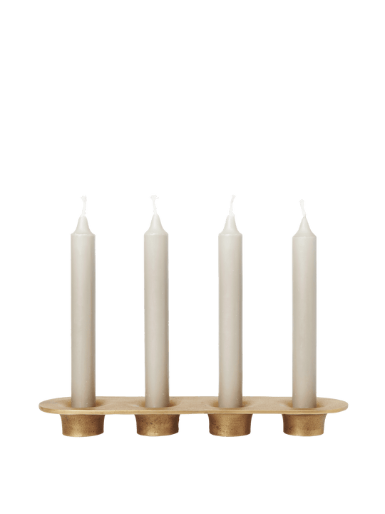 Soothe 4 Candle Holder - Ferm Living Candle Holders - Brass Finish - HORNE