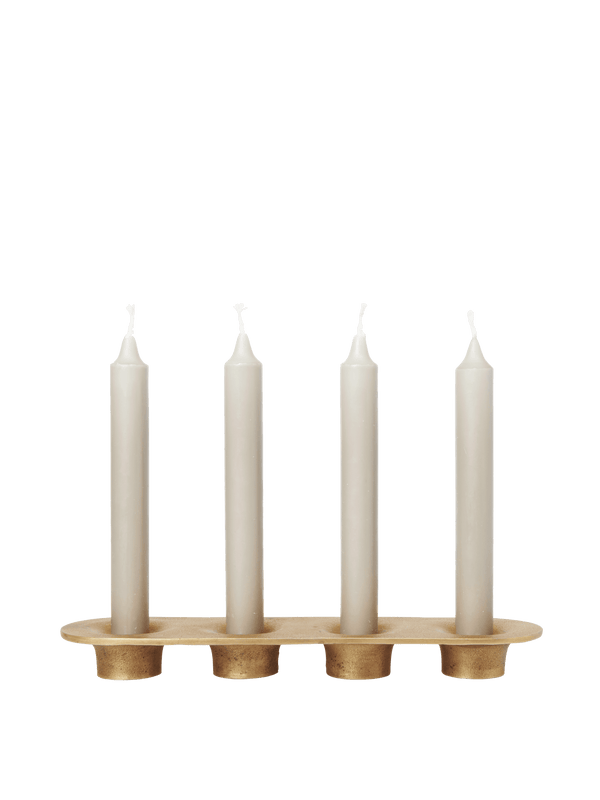 Soothe 4 Candle Holder - Ferm Living Candle Holders - Brass Finish - HORNE