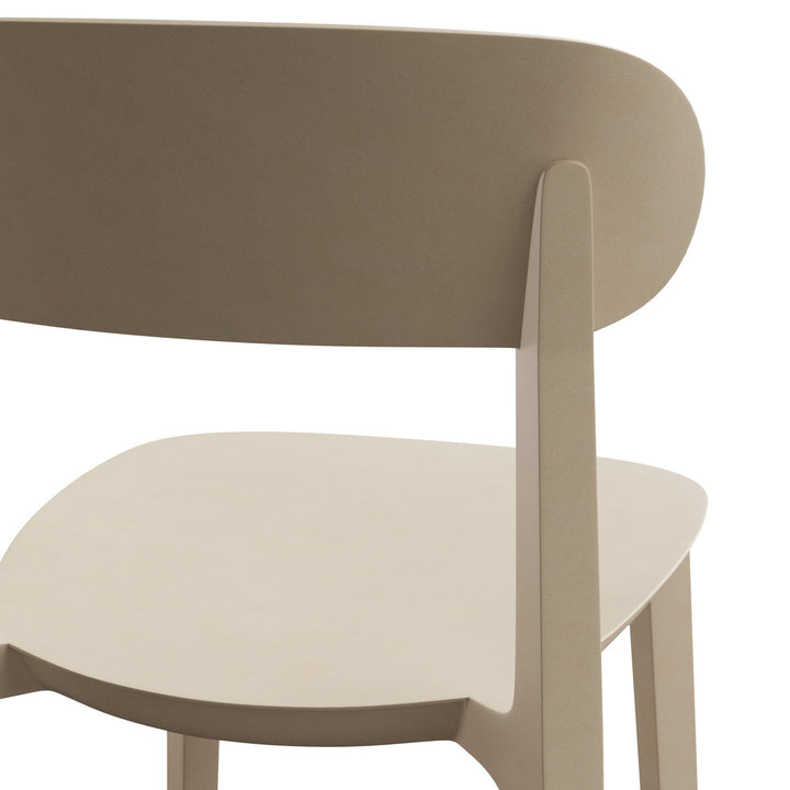Spencer Eco - Friendly Outdoor Stacking Chair - Set of 4 - Urbia Chairs - Beige - HORNE