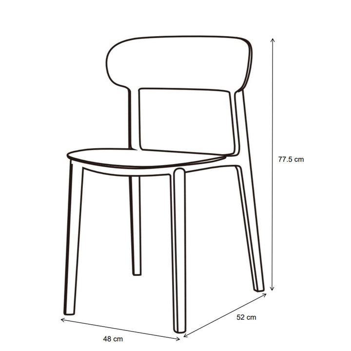 Spencer Eco - Friendly Outdoor Stacking Chair - Set of 4 - Urbia Chairs - Beige - HORNE