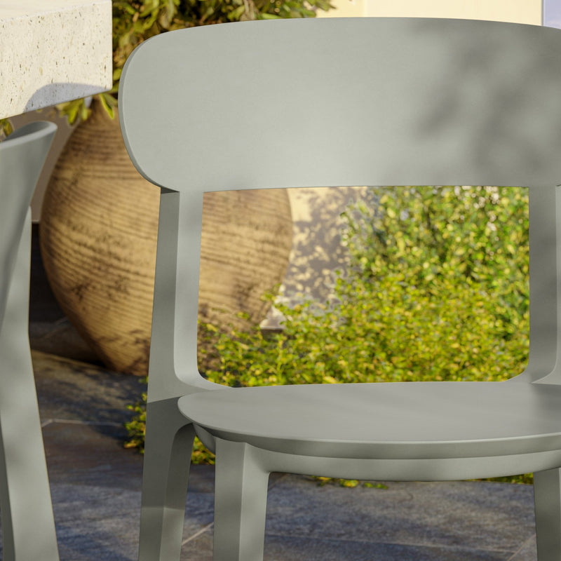 Spencer Eco - Friendly Outdoor Stacking Chair - Set of 4 - Urbia Chairs - Beige - HORNE