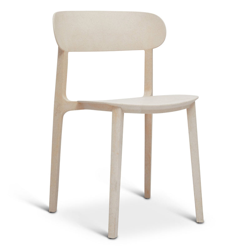 Spencer Eco - Friendly Outdoor Stacking Chair - Set of 4 - Urbia Chairs - Beige - HORNE