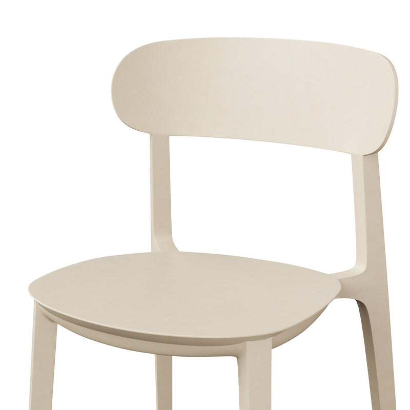 Spencer Eco - Friendly Outdoor Stacking Chair - Set of 4 - Urbia Chairs - Beige - HORNE