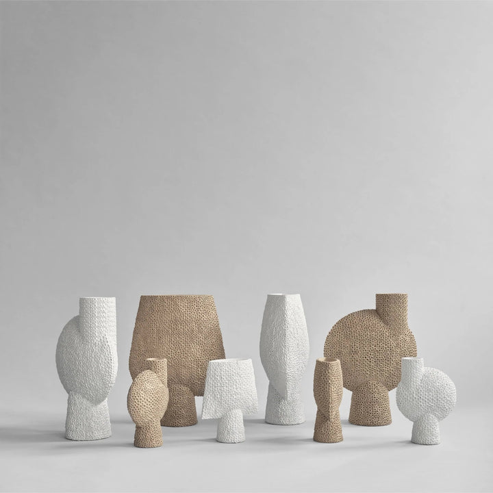 Sphere Vase Square - 101 Copenhagen Vases - Mini - Shisen - Bone White - HORNE