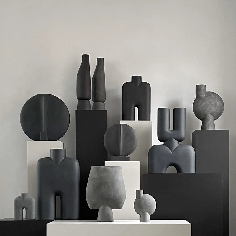 Sphere Vase Square - 101 Copenhagen Vases - Big - Dark Grey - HORNE