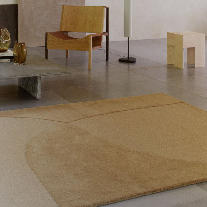 Split Plains rug in Mustard 250x350 (8.2' x 11.5')