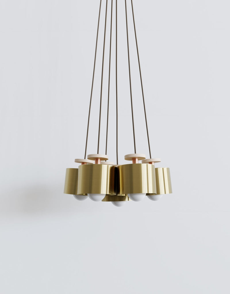 Spun Cluster − 7 pc - Ladies & Gentlemen Lighting - Brushed Brass - HORNE