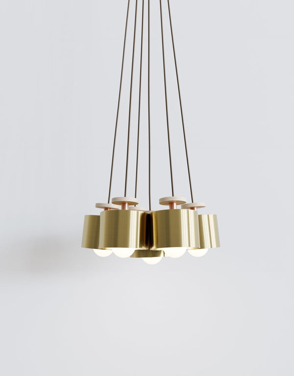 Spun Cluster − 7 pc - Ladies & Gentlemen Lighting - Brushed Brass - HORNE