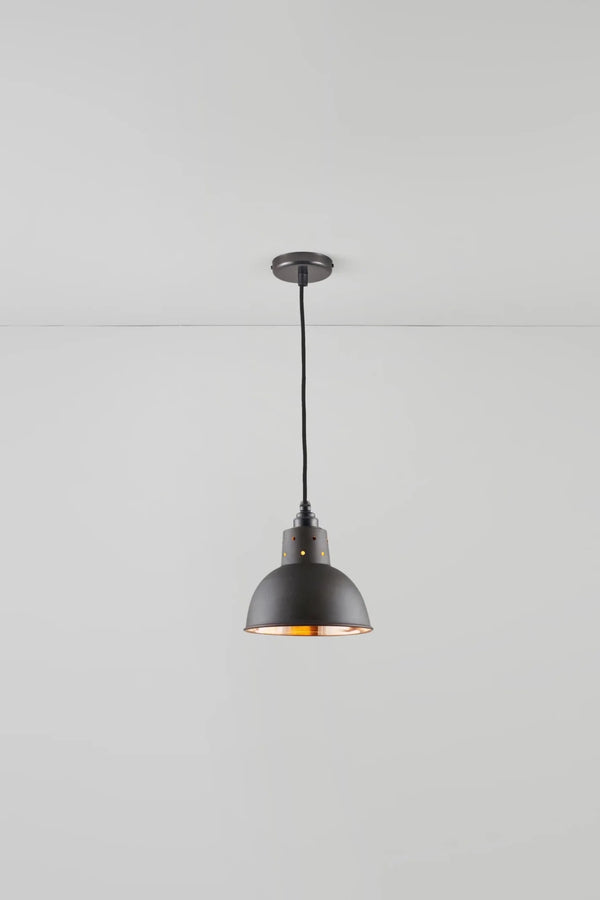 Spun Reflector with Cord Grip Lampholder - Davey Lighting Pendants - Weathered Copper - Polished Copper - HORNE
