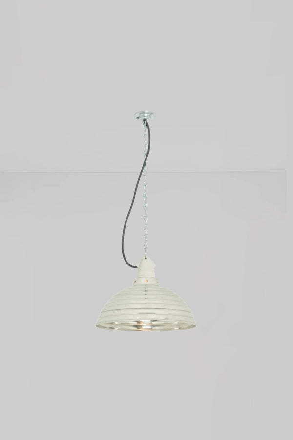 Spun Ripple with Suspension Lampholder - Davey Lighting Pendants - Polished Aluminium - HORNE