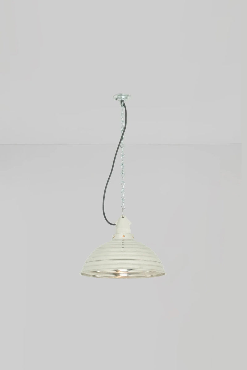Spun Ripple with Suspension Lampholder - Davey Lighting Pendants - Polished Aluminium - HORNE