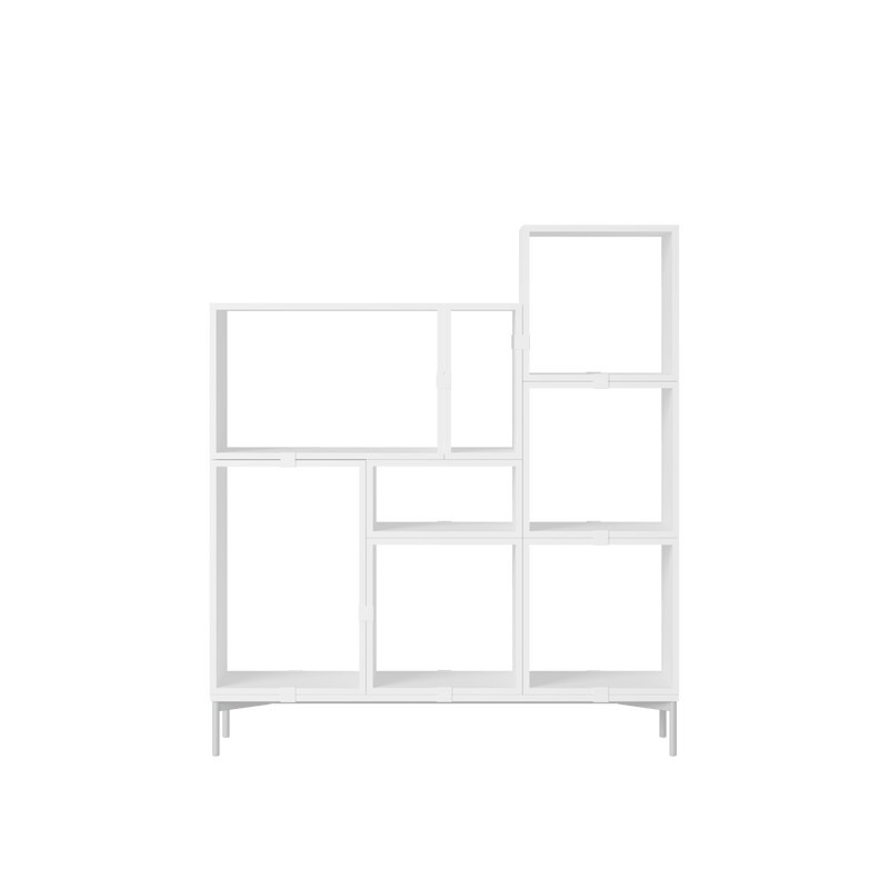 Stacked Storage System - Bookcase - Con 5 - Muuto Shelving - Brown Green - HORNE