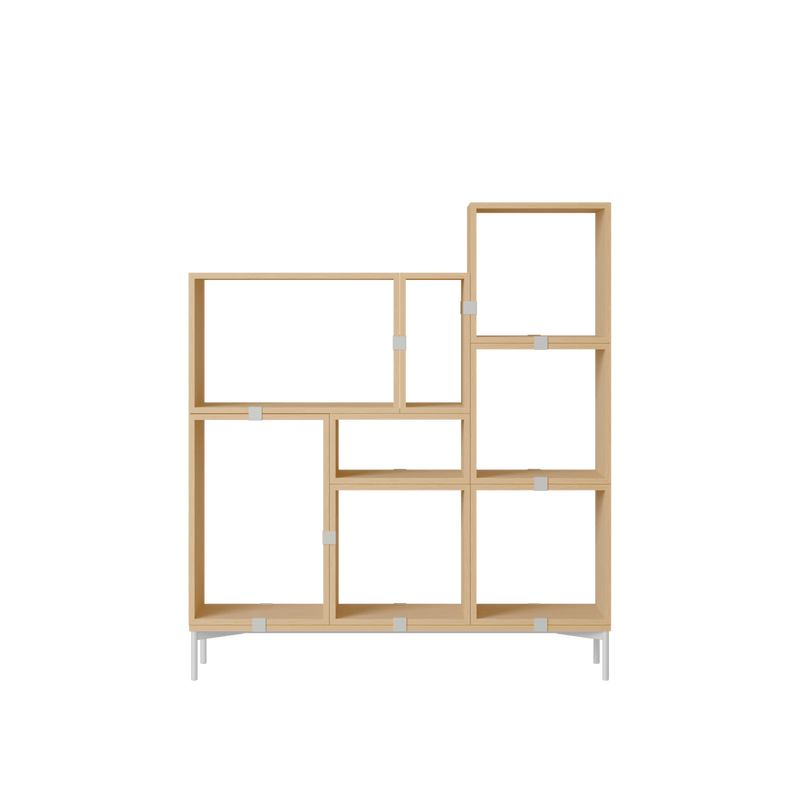 Stacked Storage System - Bookcase - Con 5 - Muuto Shelving - Brown Green - HORNE