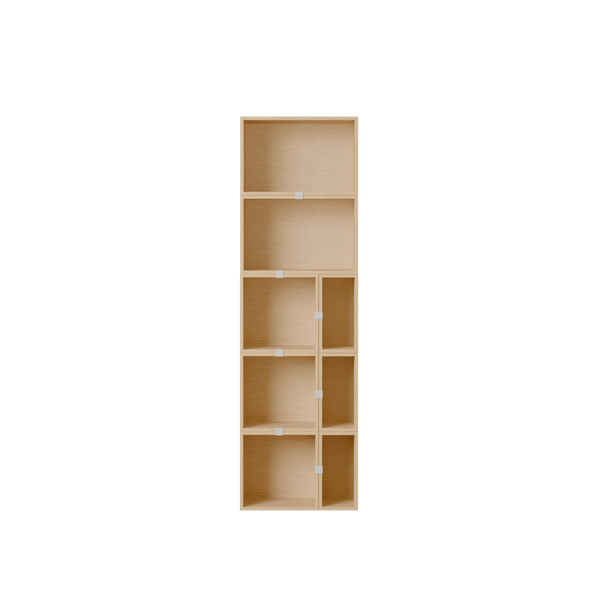 Stacked Storage System - Bookcase - Con 7 - Muuto Shelving - Oak - HORNE