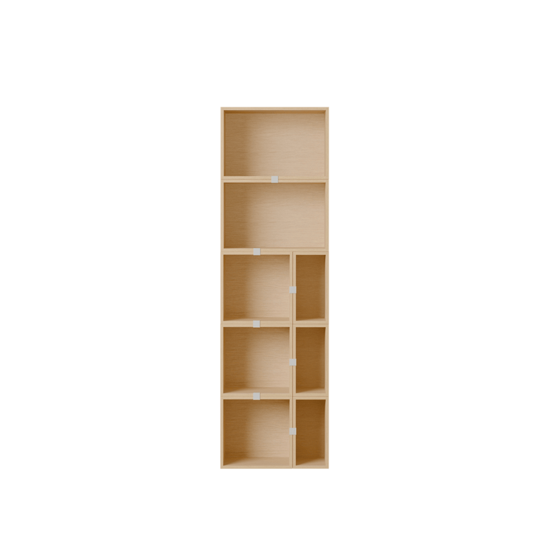 Stacked Storage System - Bookcase - Con 7 - Muuto Shelving - Brown Green - HORNE