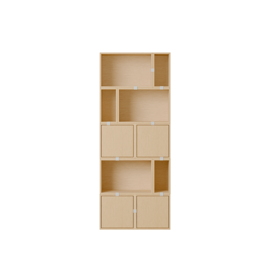 Stacked Storage System - Bookcase - Con 8 - Muuto Shelving - Oak - HORNE