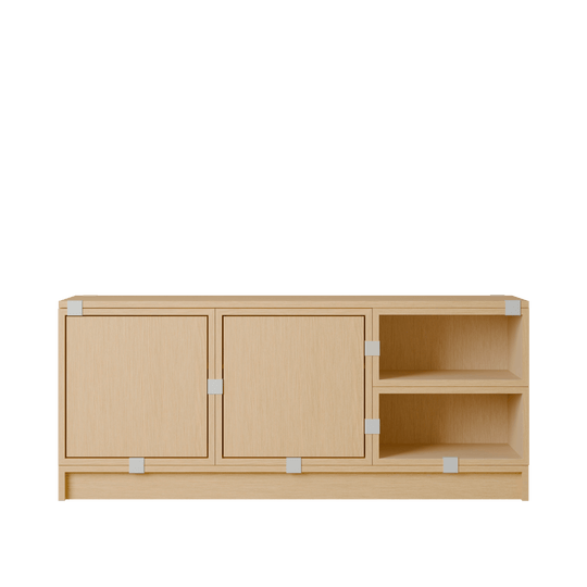 Stacked Storage System - Hallway Storage - Con 2 - Muuto Shelving - Oak - HORNE