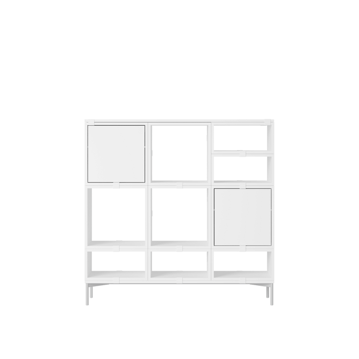 Stacked Storage System - Hallway Storage - Con 3 - Muuto Shelving - White - HORNE