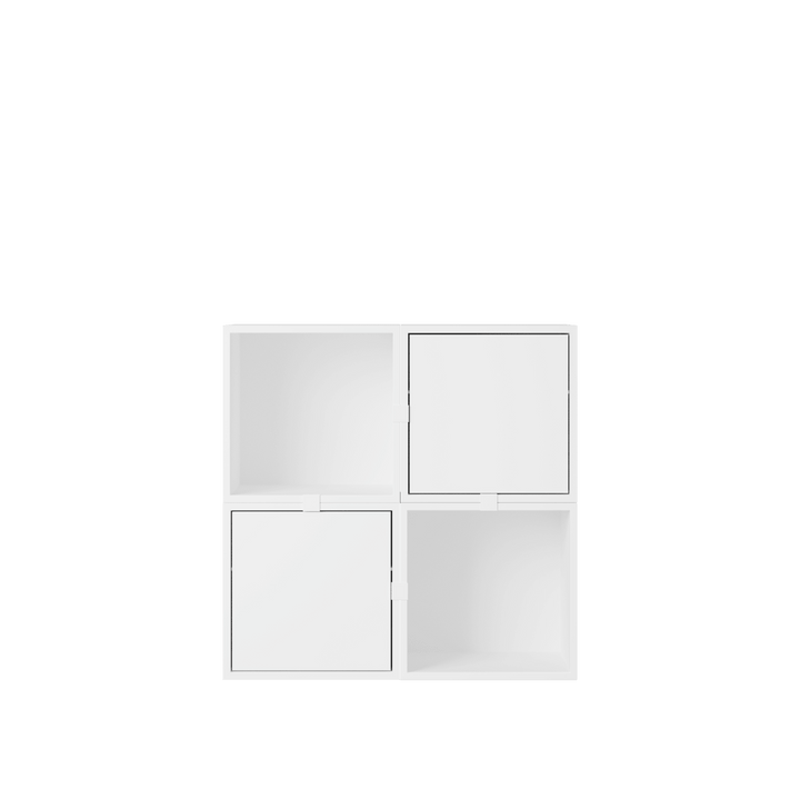 Stacked Storage System - Hallway Storage - Con 4 - Muuto Shelving - White - HORNE
