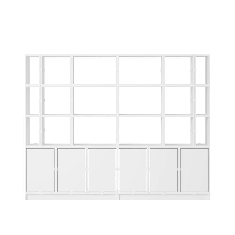 Stacked Storage System - Office Storage - Con 2 - Muuto Shelving - Brown Green - HORNE