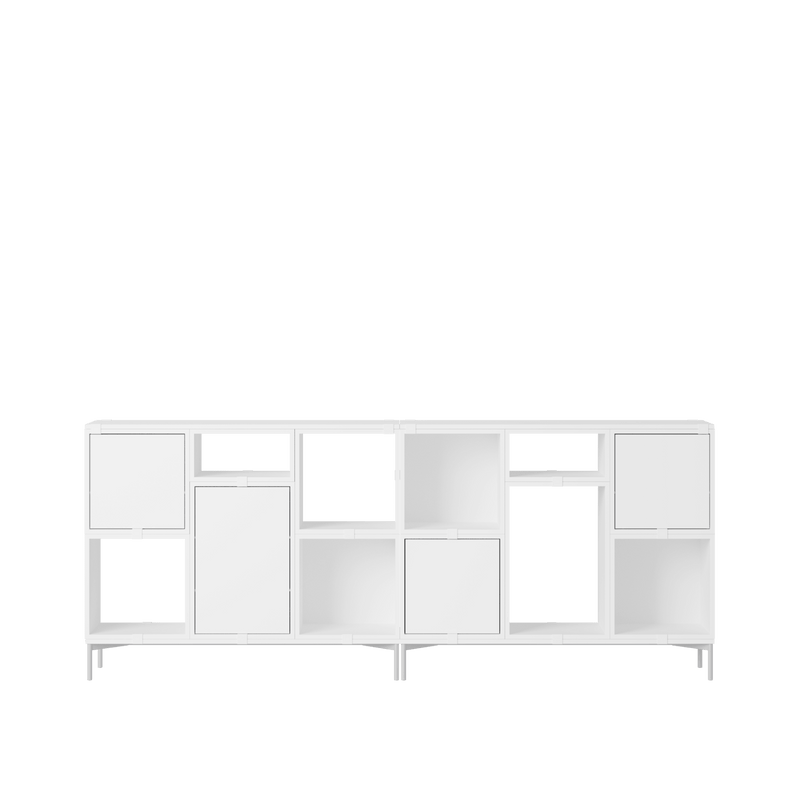 Stacked Storage System - Office Storage - Con 3 - Muuto Shelving - Brown Green - HORNE