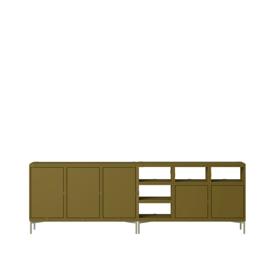 Stacked Storage System - Sideboard - Con 2 - Muuto Sideboards + Cabinets - Brown Green - HORNE