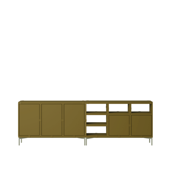Stacked Storage System - Sideboard - Con 2 - Muuto Sideboards + Cabinets - Brown Green - HORNE