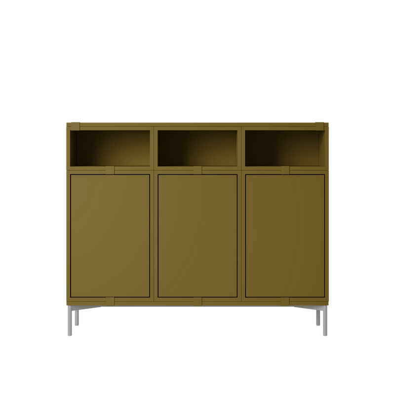 Stacked Storage System - Sideboard - Con 3 - Muuto Sideboards + Cabinets - Brown Green - HORNE